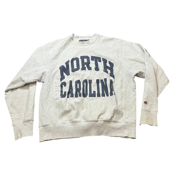 UNC North Carolina Champion Reverse Weave Crewneck Tarheels Gray Size Small - Picture 1 of 9